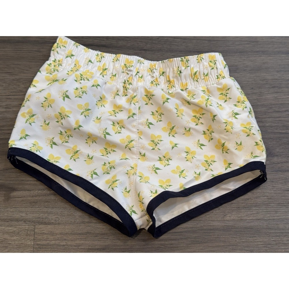 Minnow Boardie Trunks 2T White Yellow Lemon Swim Shorts Coastal Prep Beach